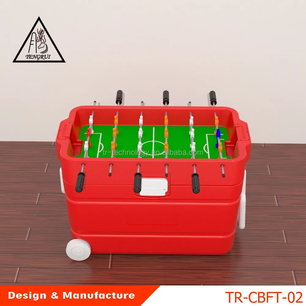 TR-hielera futbol,60L ICE cooler chest with Novel and perfect foosball soccer table toy juego de futbol,bottle light