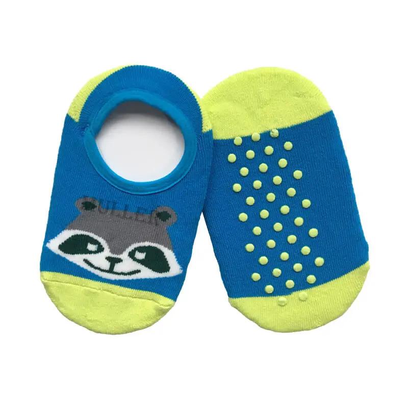 Baby Grip Ankle Socks for Toddler Boys Non Slip/Anti Skid with Cat Heads Pattern