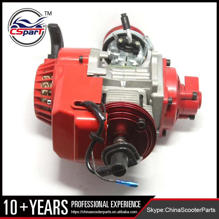 Racing 49CC Gasoline Engine Alu Pull Start 15MM Carburetor CNC head Air filter Mini Moto Pocket ATV Quad Buggy Dirt Pit Bike Red