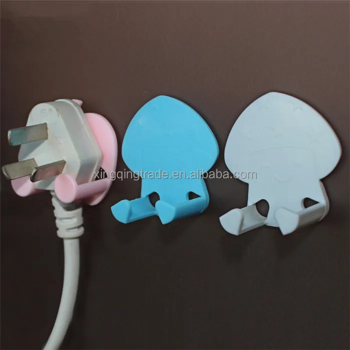 Для дома и офиса настенный клеящийся пластик мощность розетка Держатель Вешалка крючок с клейкой