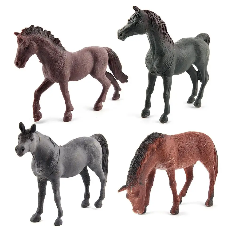 8 Pcs Plastic Horse Figures-North America Andalusian Mare Toy Figure Mini Horses Action Figure