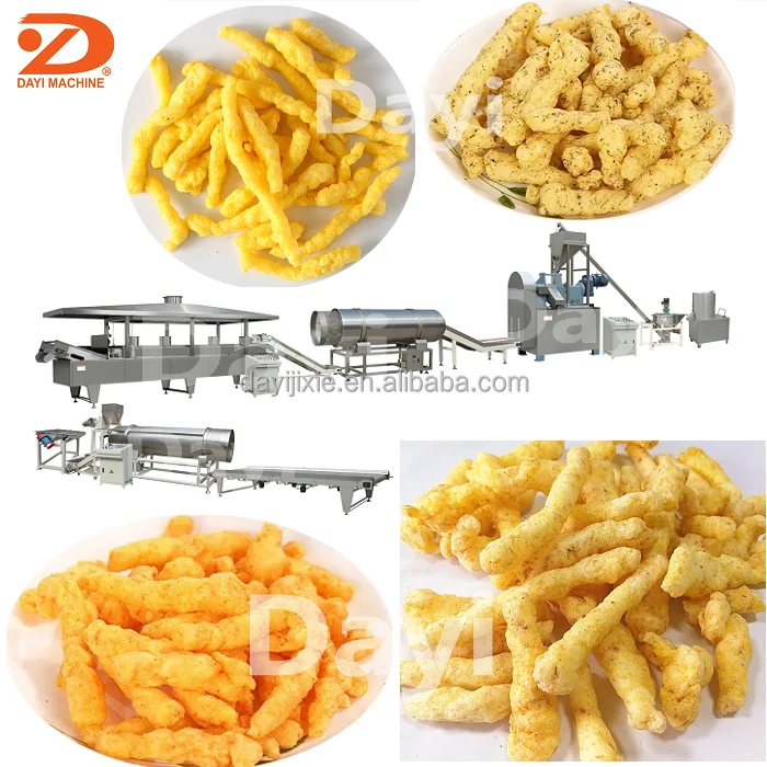 Fully automatic differnen flavors flamin hot Cheetos puffs Kurkure snack machine