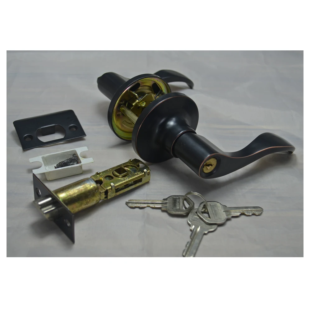 Хорошая цена новый дизайн дверной замок для деревянной двери цинковый сплав трубчатый рычаг дверной замок ручка
