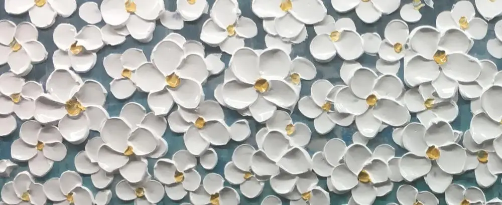 Promotional 3d handmade flower canvas wall art oil painting acrylic paints for painting