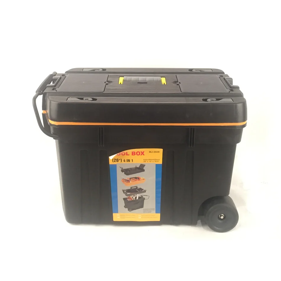 24inch three layers small portable trolley tool box plastic electronic storage toolbox truck