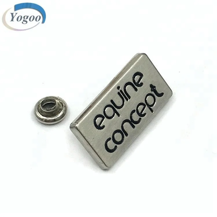 Fashion Oval Brand Logo Metal Plate Engraved Custom Metal Logo Plate for Handbags