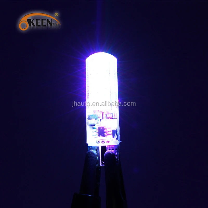 KEEN wholesale 12V LED bulb 5050 6smd t10 RGB silicone bulbs car led interior light with RF remote for decoration