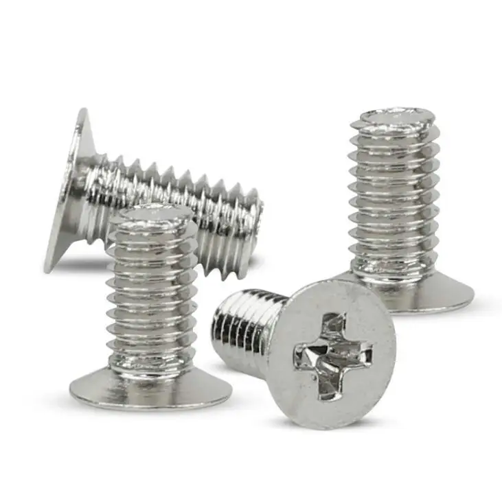 [KM thin head screw] round countersunk head micro screw cross mechanical dental screw M3*6 nickel/black zinc.
