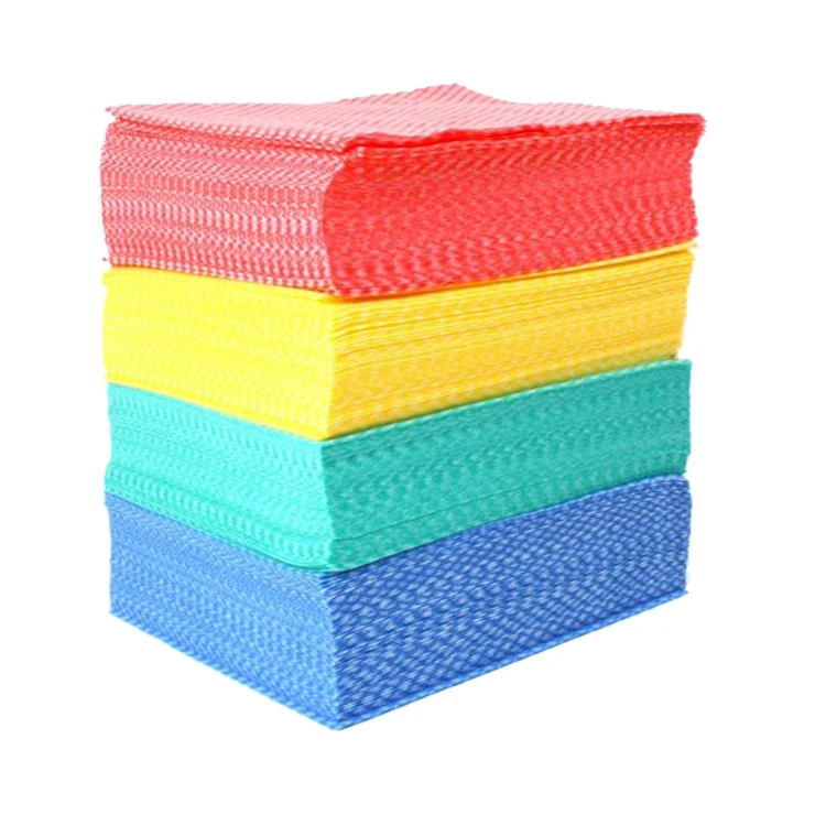 Golden Supplier customized printed cleaning cloth spunlace non-woven kitchen wipes