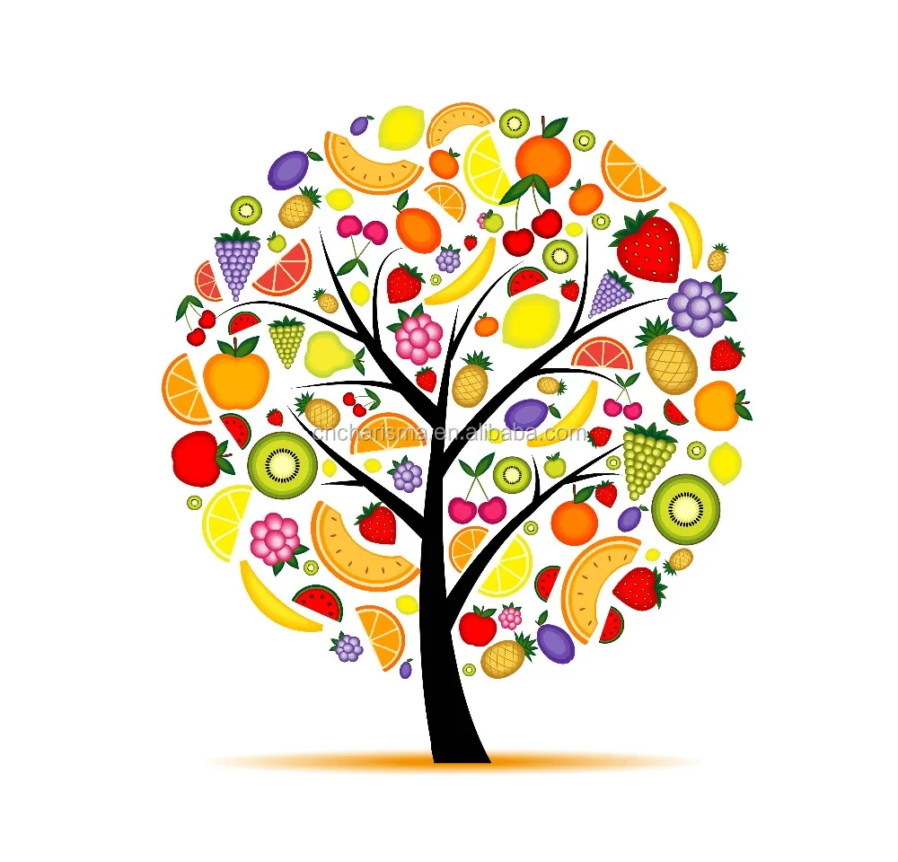 Heart leaves tree vinyle wall stickers for home decoration