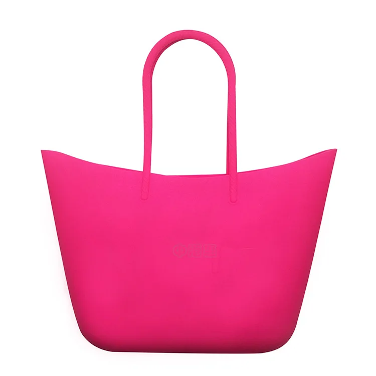 Wholesale OEM Customized Shopping Beach Water Proof Eco Friendly Silicone Shoulder Handbag