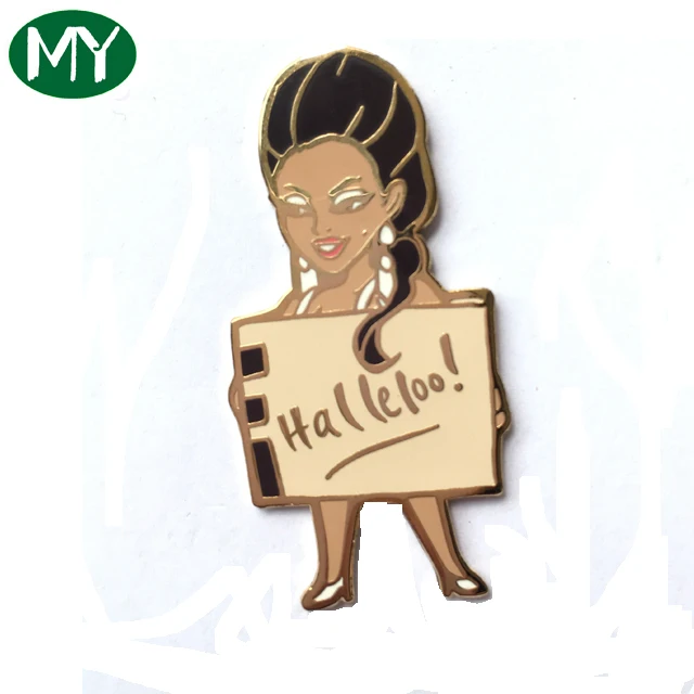 Wholesale Custom Cartoon Engrave Metal Pins Custom Made Hard Enamel Lapel Pin