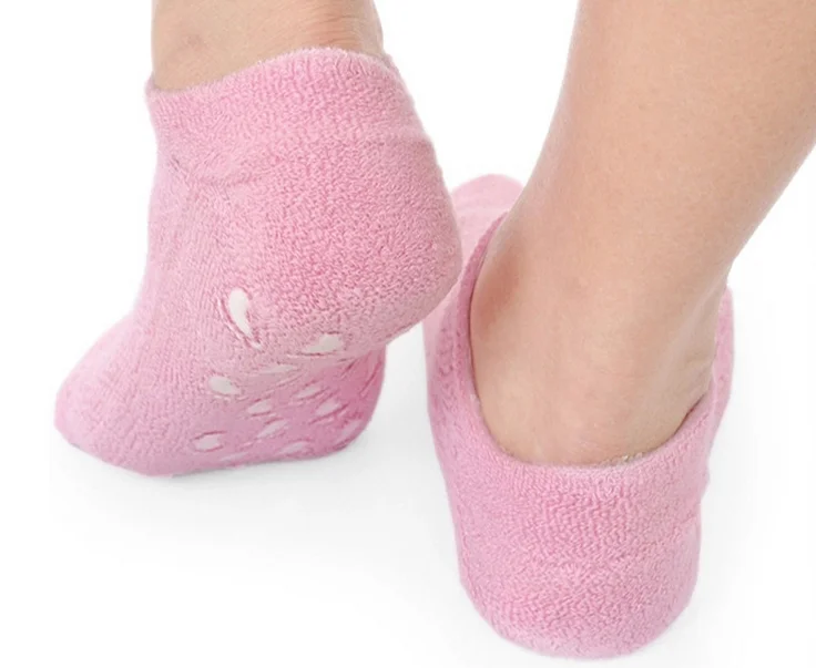 Hot product silicon cooling moisturizing gel heel spa sock for foot