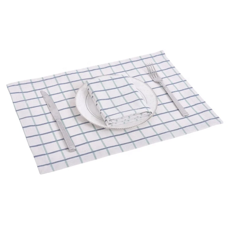 Набор столовых приборов с принтом, кухонный коврик из хлопка и льна, прямоугольная подставка под чашку