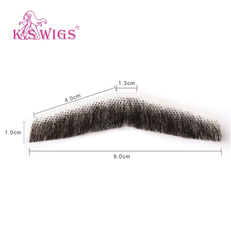 
K.S WIGS 100% Handmade Human Hair False Beard 