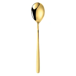 Wholesale stainless steel 18/10 gold spoons daily household metal spoons