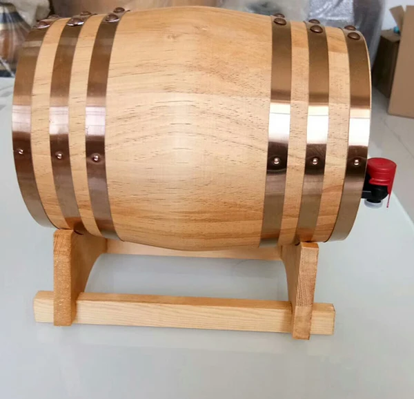 Unfinished handmade mini wood barrel