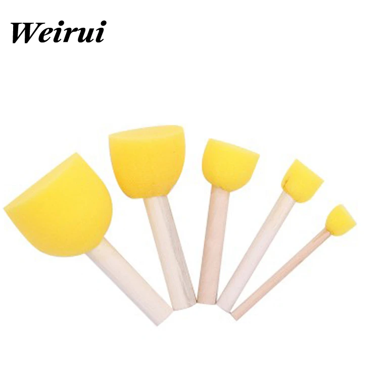 Circular sponge paint brush seal DIY beauty labor early education kindergarten paint graffiti tool children painting brush