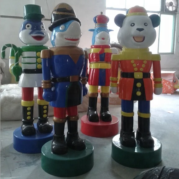 Гигантский 12-футовый Рождественский Щелкунчик из стекловолокна