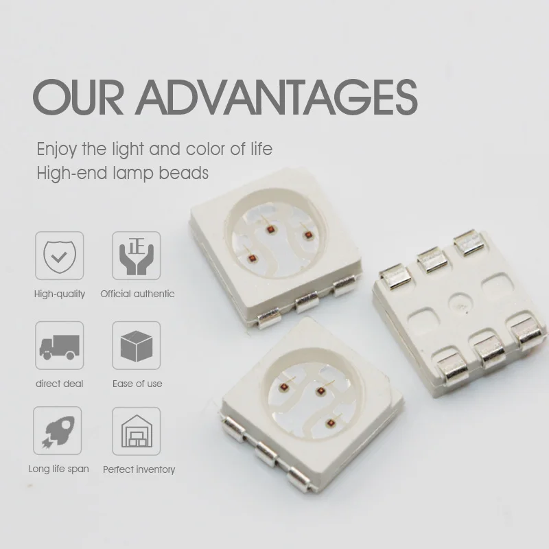 SMD5050 high RedDIode Datasheet 0.2W Epistar chip Blue color 460-470nm 1200-1500mcd High Quality