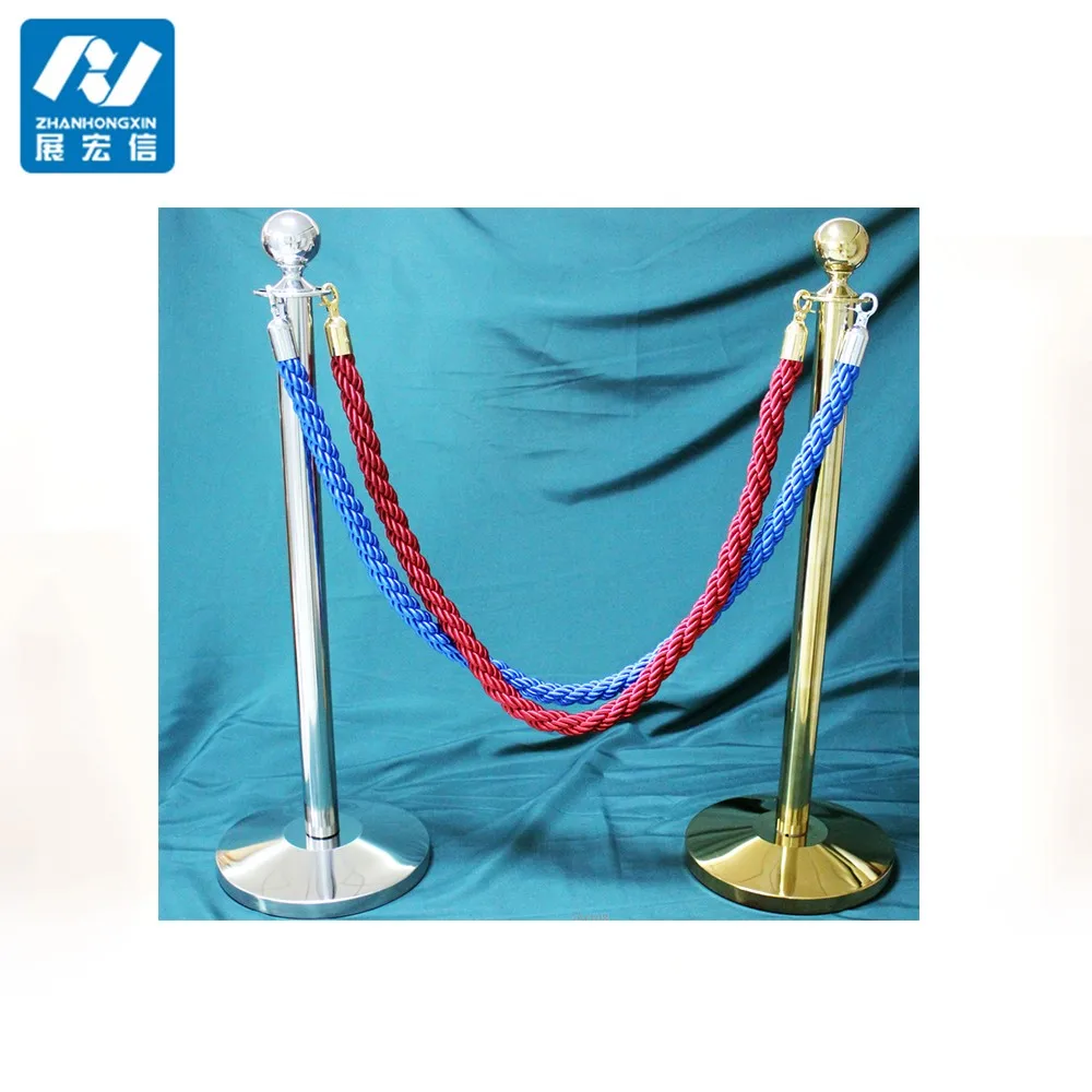 museum exhibition barrier stanchion pole of rope