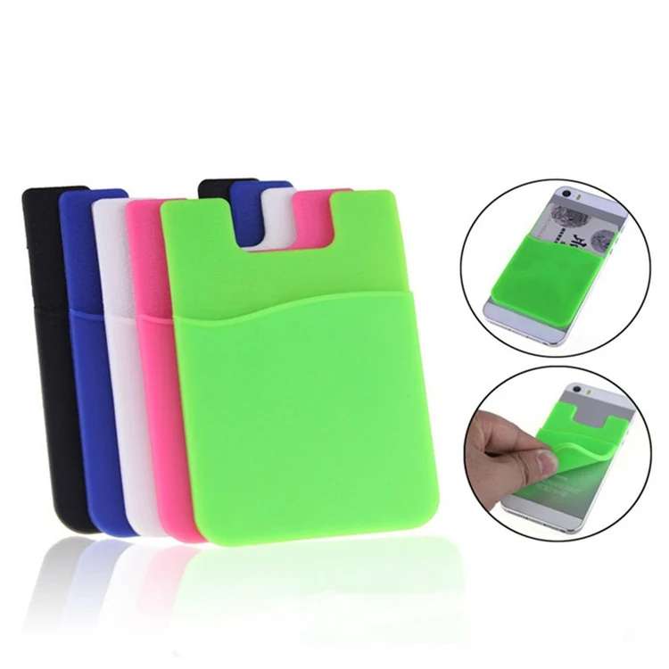 Advertising Gift Promotion silicon card holder phone cell sticker With Free Custom Printed Logo