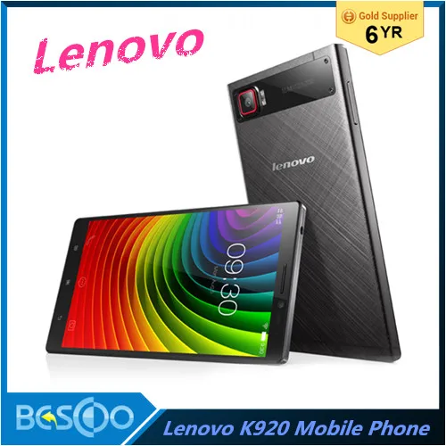 Оригинал Lenovo k920 четырехъядерных процессоров 2.5 ГГц 3 ГБ Ram 32 Rom андроид 4.4 камера 16.0MP мобильный телефон