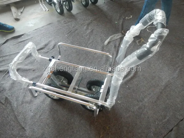 adjustable mini aluminum folding 4 wheel trolley tool cart with high quality