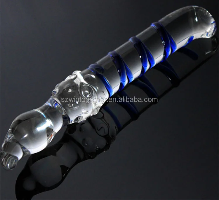 Shenzhen supplier light pyrex glass dildo green