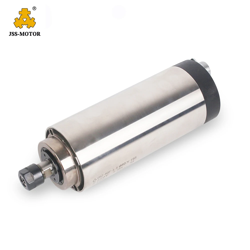 Long length water cooled spindle motor milling spindle