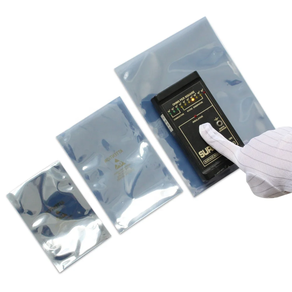 Custom Antis tatic Translucent Mylar Seal ESD Electrostatic Discharge Protective PCB Anti-Static Shielding  Antistatic ESD Bag
