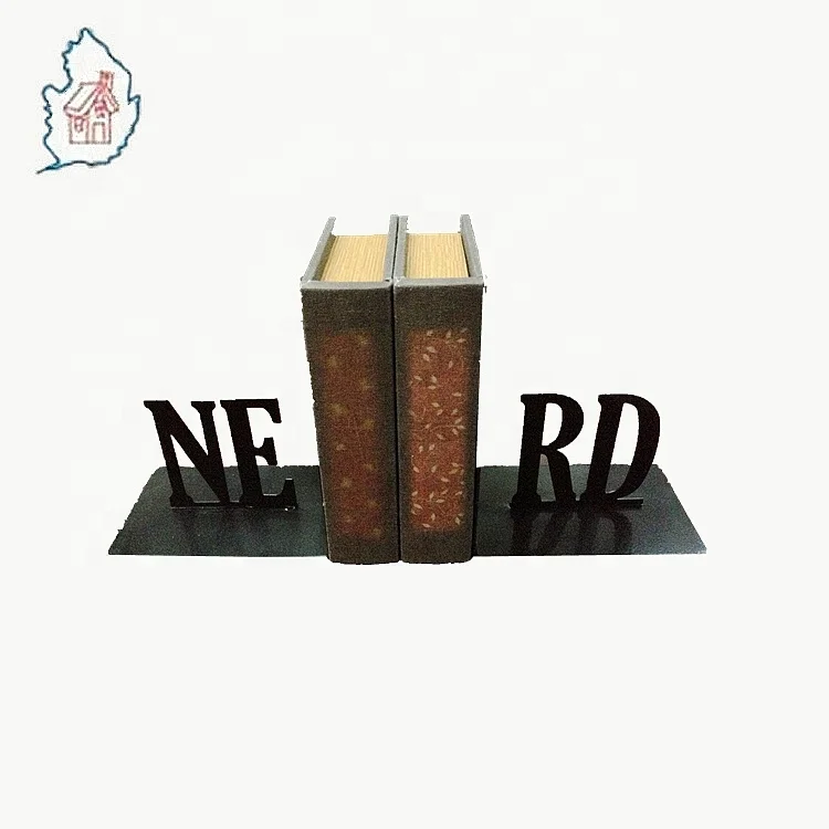 Customized design metal letter bookends made from cast iron material