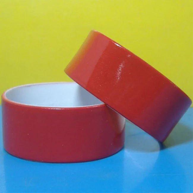 Custom 1 Inch Size 2 Layers Silicone Wristbands/Color Coated Silicone Bands/Bracelets With Paint Different Colors
