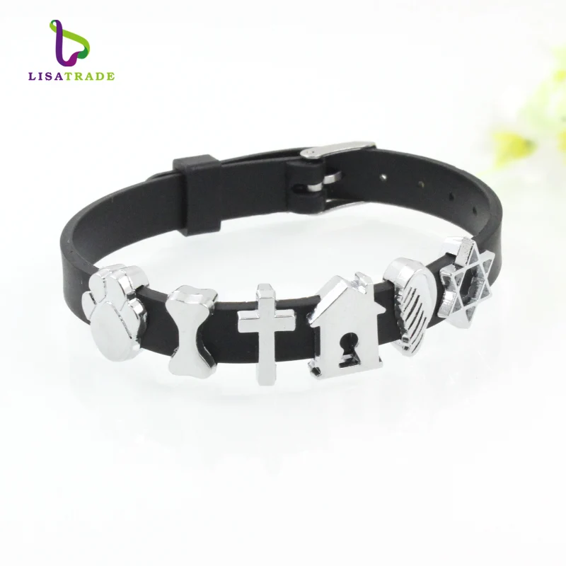 Wholesale Alloy 8mm slider charms For 8mm DIY Charm Jewelry Making