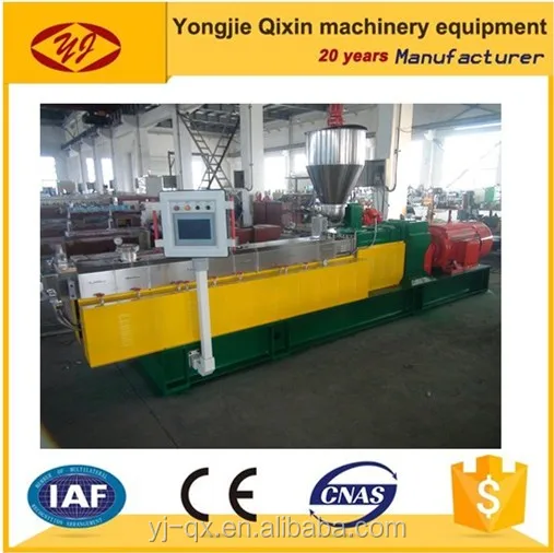 Twin/double screw extruder plastic pellet making machine