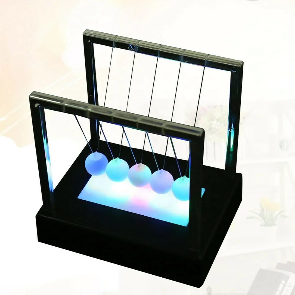 Metal Newtons Cradle Balance Balls Physical Ball Light Toy Lighting Newton Ball for Decoration Gifts