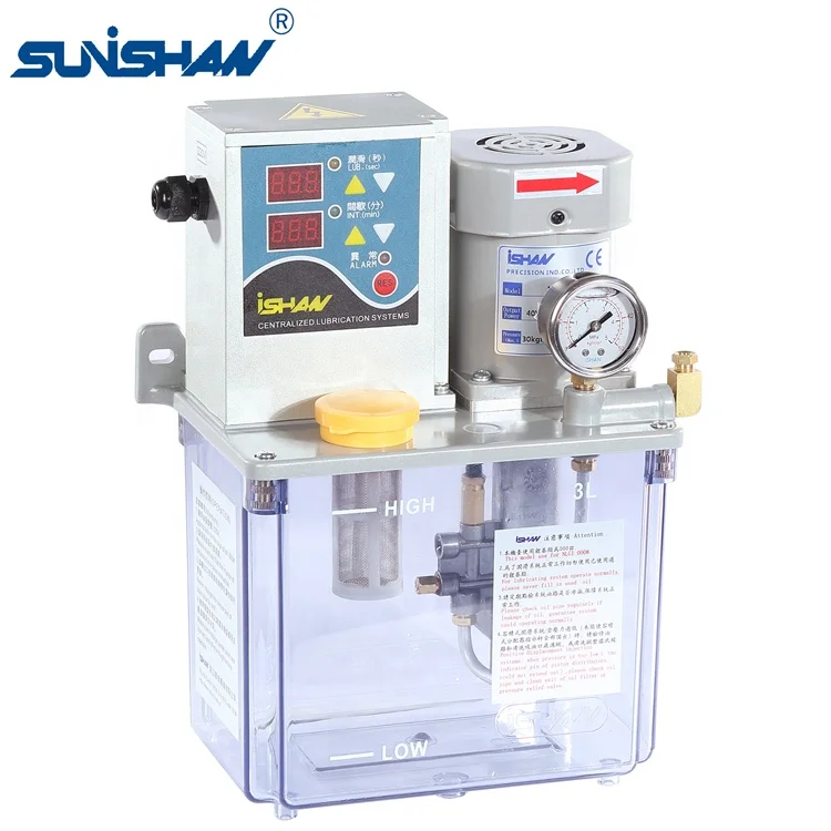 grease progressive automatic electric lubricator gear pump 80W DC24 iSHAN SUNISHAN 7.5cc/min  Grease progressive lubrication sys