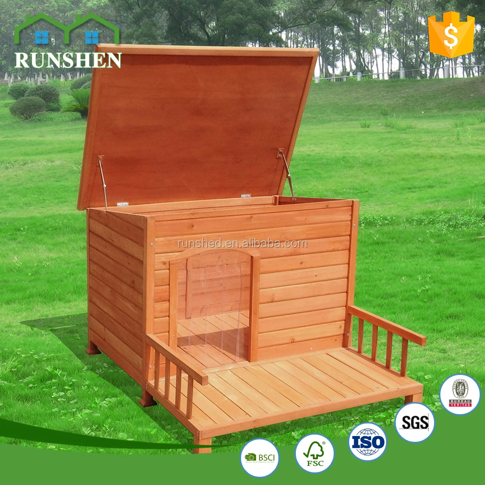 Outdoor Wooden Dog Kennels House Furniture Garden Opened Proof Cat Dog Cage Wholesale Cute Animal Pet Wood House Cage