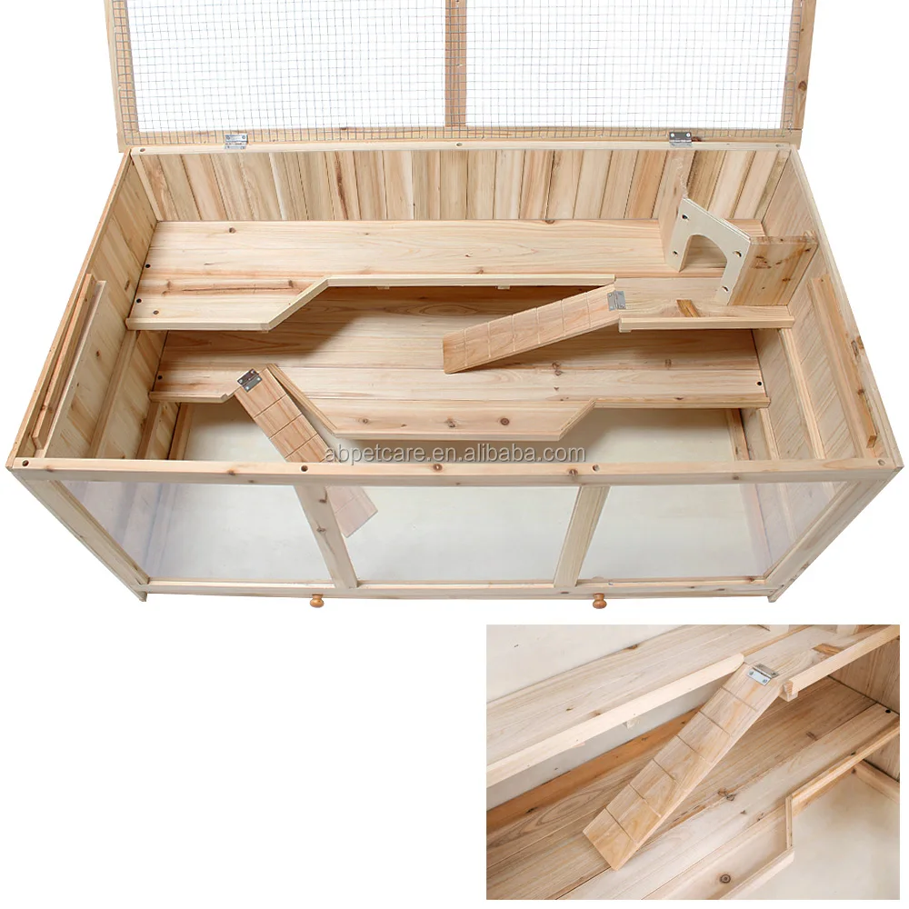 Large custom wooden hamster rodent cage mouse house