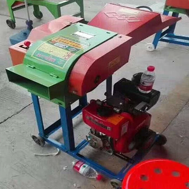 Gasoline engine driven grass cutter/small chaff cutter/animal fodder cutting machine