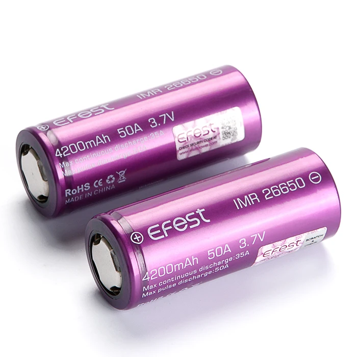 
Efest 3.7V 50A rechargeable 26650 4200mah lithium ion battery for oem battery pack 