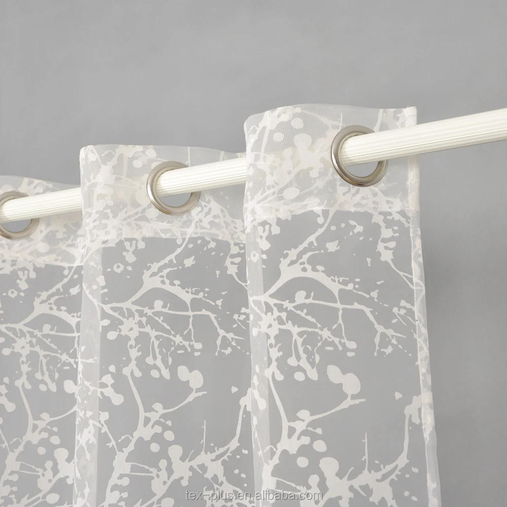 
China Wholesale Tulle Fabric Sheer Oriental Curtains 108 Inches Long 