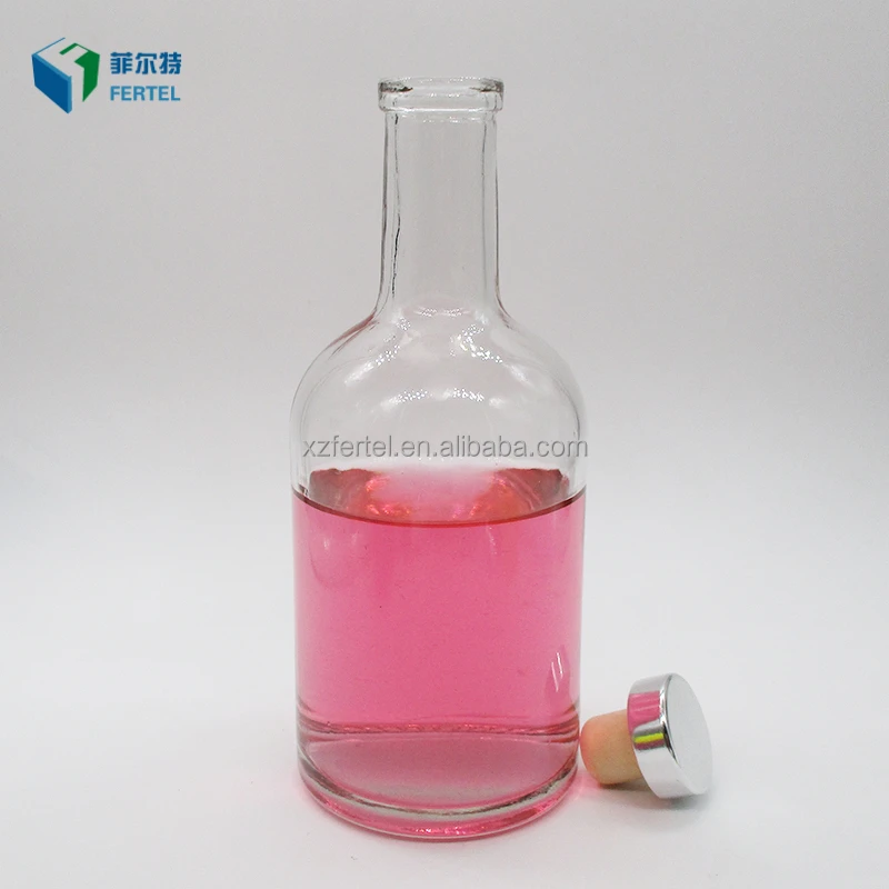 Recycled Glass Bottle with Cork for fragrance