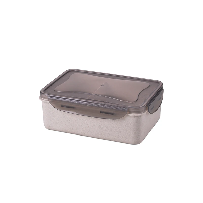 Non toxic wheat straw wheat fiber lunch box Seperate lunch box with lids