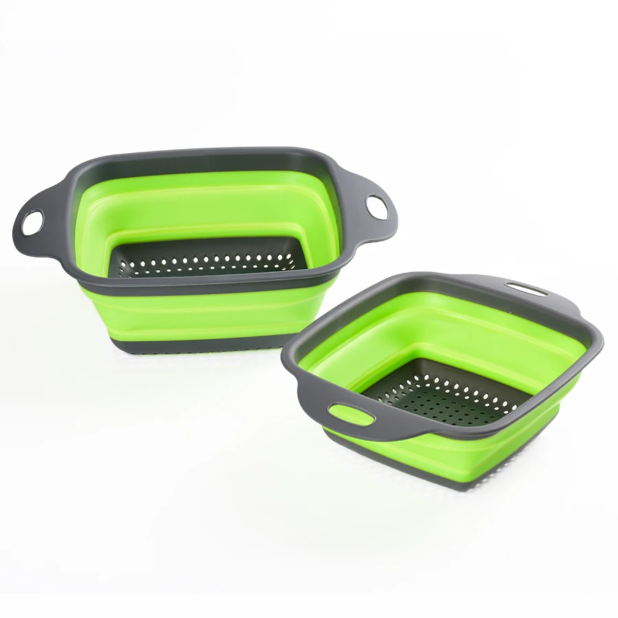 
Food-Grade kitchen folding fruit vegetable strainer collapsible colanders 
