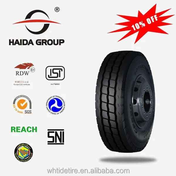 high quality chinese truck tires haida tires manufacturer copartner brand factory direct 18 wheeler truck tires