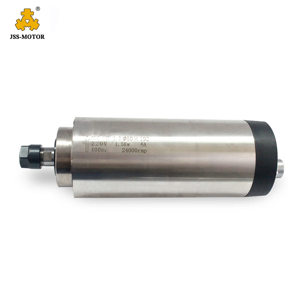 Long length water cooled spindle motor milling spindle