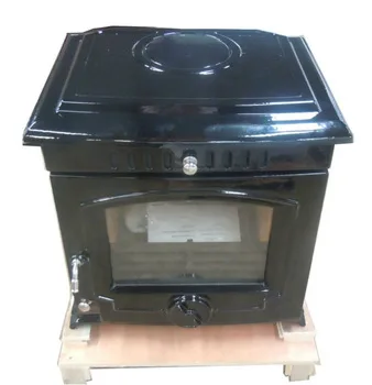 
EPA Approved 1200 Square Feet Cast Iron Wood Burning Stove Enamel Black 