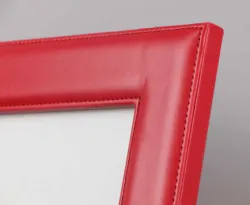 A4 document picture frame, PU leather photo frame, High quality red frame