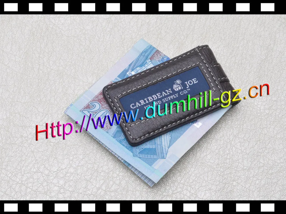 newest style fashion magnetic leather money clip